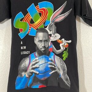 Space Jam 2 A New Legacy Bugs Bunny and LeBron Graphic Tee T-Shirt Size Small